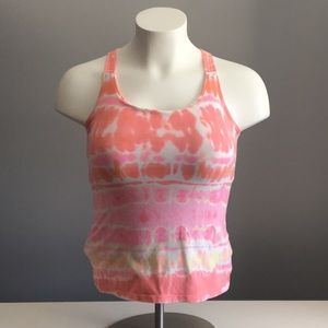 Calvin Klein Tie Dyed Workout  Tank Built in Bra
